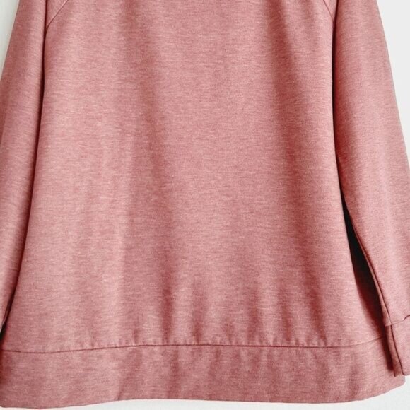 32 Degree HEAT Comfy Raglan Style Sweatshirt Crewneck Top Melange Pink Sz M Flaw - Picture 4 of 11